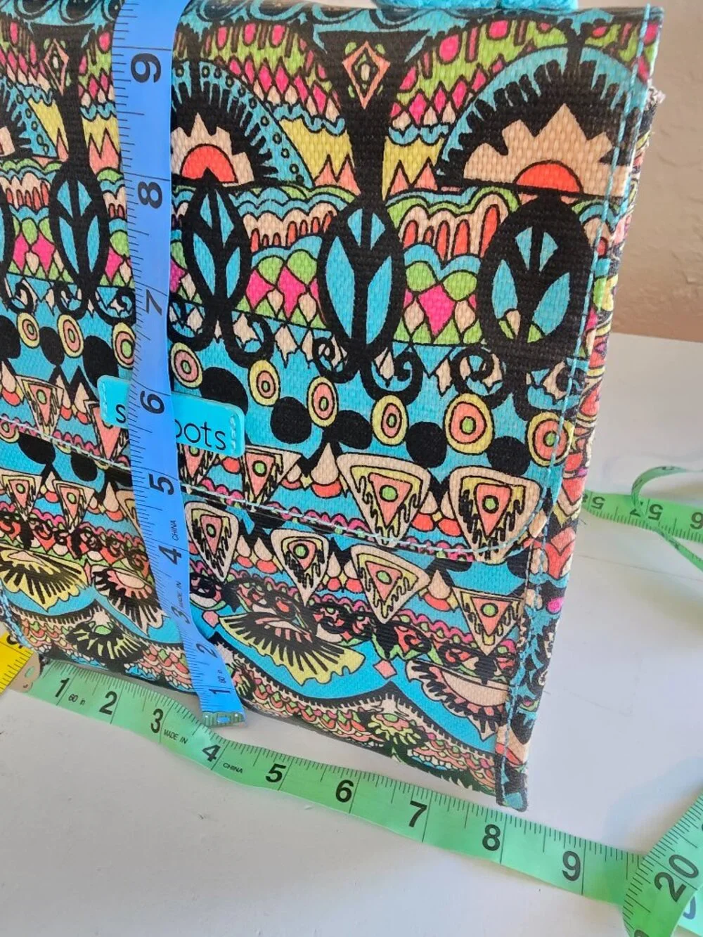 NWT Sakroots Artist Circle Insulated Lunch Tote Bag - One World Print/Aqua OW